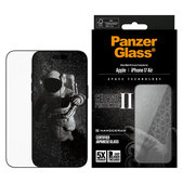 Tvrzené sklo UWF Ceramic II s aplikátorem pro iPhone Air, Černá, PanzerGlass