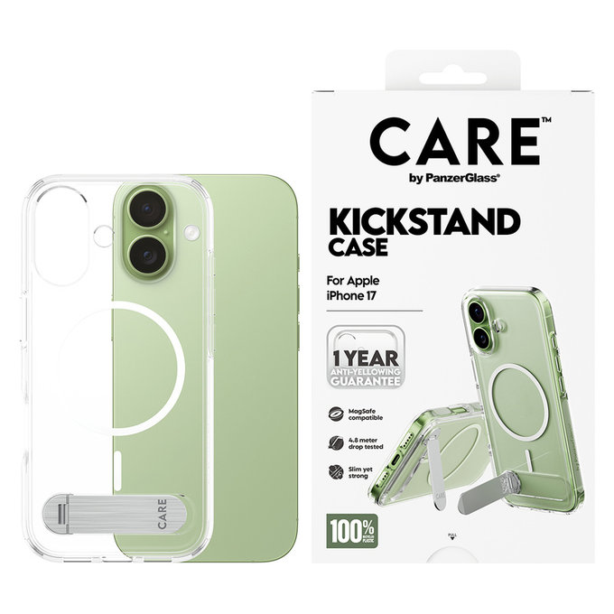 Pouzdro Kickstand pro iPhone 17, Transparentní, PanzerGlass