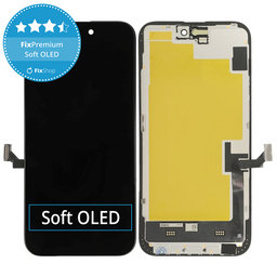 Displej Soft OLED pro iPhone 15 Plus - Dotykové sklo + Rám, DIAGNOSTIC