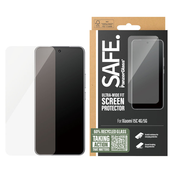 Tvrzené sklo UWF pro Xiaomi 15C 5G, Černá, SAFE by PanzerGlass