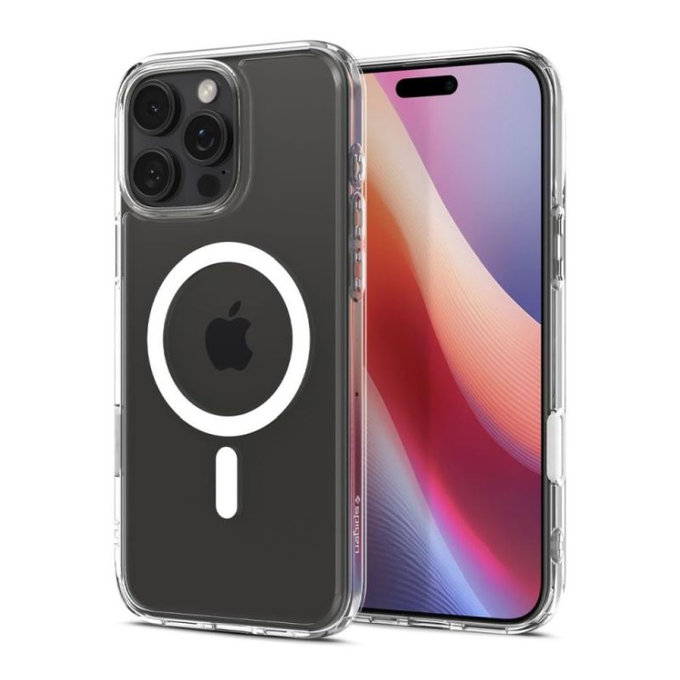 Spigen - Pouzdro Ultra Hybrid "T" s MagSafe pro iPhone 16 Pro, bílá