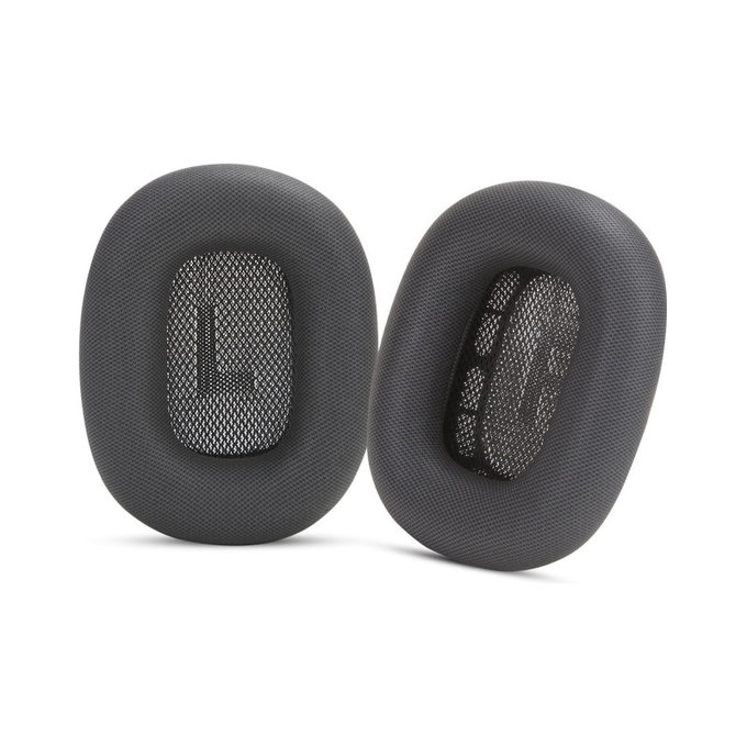 Náhradní Náušníky pro Apple AirPods Max, Paměťová pěna + Kůže, Černé, 1 pár