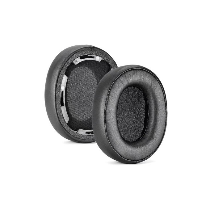 Náhradní Náušníky pro Audio-Technica ATH-SR50, SR50BT, Paměťová pěna + PU kůže, Černé, 1 pár