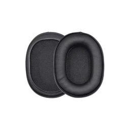 Náhradní Náušníky pro Audio-Technica ATH-MSR7, ATH-M50x, Paměťová pěna + Kůže, Černé, 1 pár