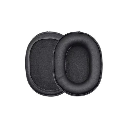 Náhradní Náušníky pro Audio-Technica ATH-MSR7, ATH-M50x, Paměťová pěna + Kůže, Černé, 1 pár