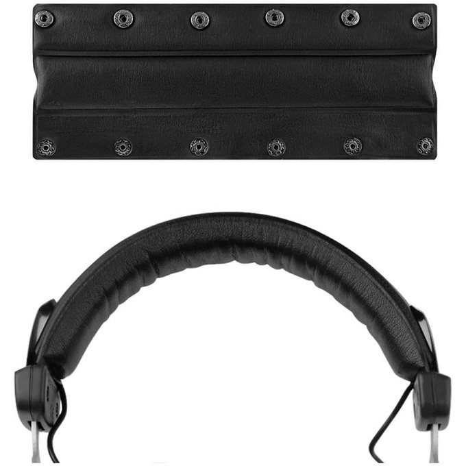 Náhradní Headband pro Beyerdynamic DT770, DT860, DT880, DT990, Paměťová pěna + PU kůže, Černé, 1 pár