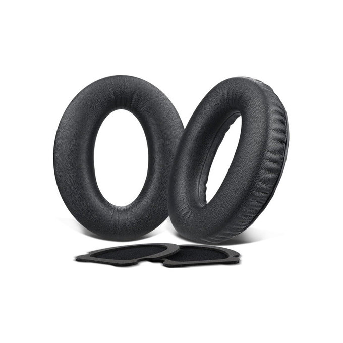 Náhradní Náušníky pro Bose Aviation A10, A20, Paměťová pěna + PU kůže, Černé, 1 pár