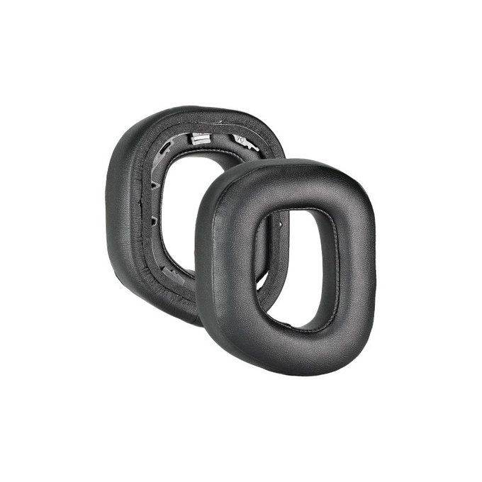 Náhradní Náušníky pro Corsair HS80, Paměťová pěna + PU kůže, Černé, 1 pár