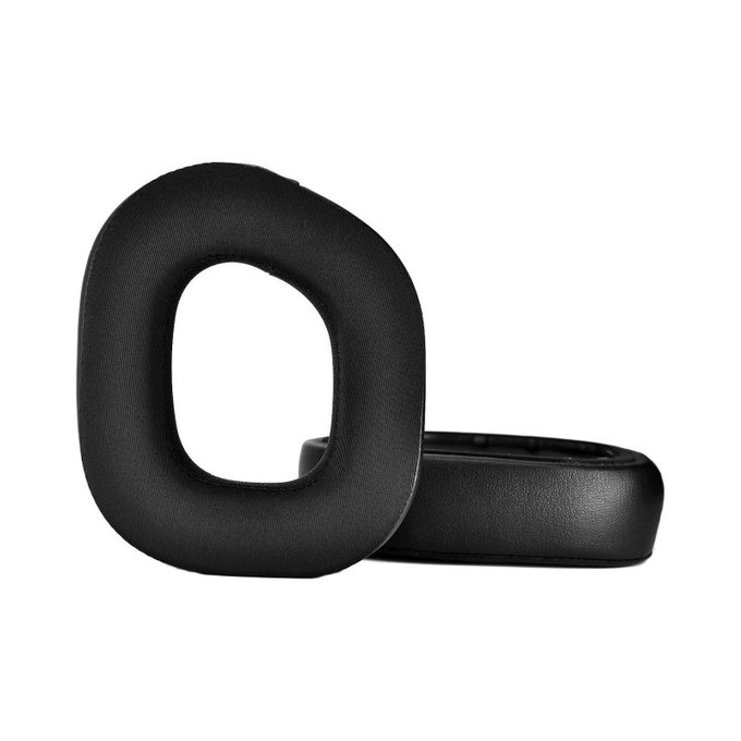 Náhradní Náušníky pro Corsair HS80, Paměťová pěna + Textil, Černé, Chladivý gel, 1 pár