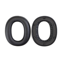 Náhradní Náušníky pro Edifier W860NB Pro, WH950NB, Paměťová pěna + Kůže, Černé, 1 pár