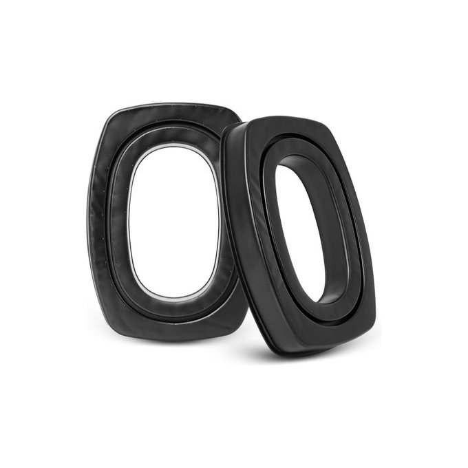 Náhradní Náušníky pro Howard Leight Impact, Paměťová pěna + Kůže, Černé, Chladivý gel, 1 pár