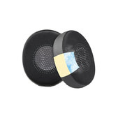 Náhradní Náušníky pro Jabra Evolve2 40, 65 UC/MS, Elite 45h, Paměťová pěna + PU kůže + Textil, Černé, Chladivý gel, 1 pár