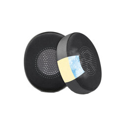 Náhradní Náušníky pro Jabra Evolve2 40, 65 UC/MS, Elite 45h, Paměťová pěna + PU kůže + Textil, Černé, Chladivý gel, 1 pár