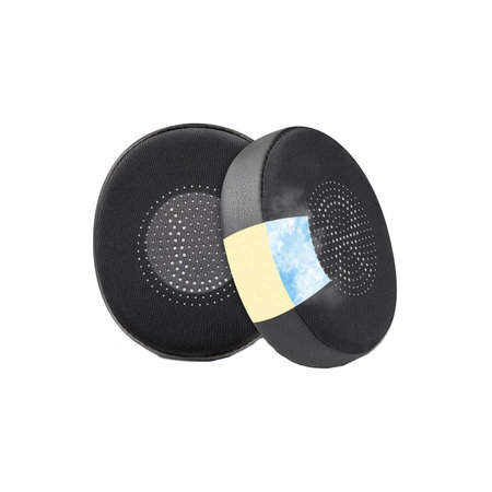 Náhradní Náušníky pro Jabra Evolve2 40, 65 UC/MS, Elite 45h, Paměťová pěna + PU kůže + Textil, Černé, Chladivý gel, 1 pár