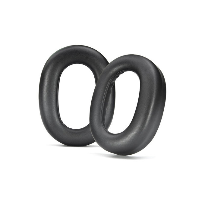 Náhradní Náušníky pro Jabra Evolve2 85 UC/MS, Paměťová pěna + Kůže, Černé, 1 pár