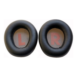 Náhradní Náušníky pro JBL Quantum Q600, Paměťová pěna + PU kůže, Černé, 1 pár