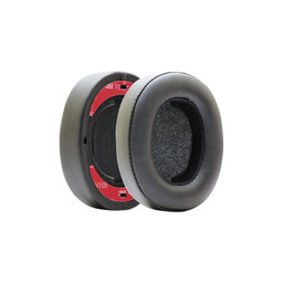 Náhradní Náušníky pro JBL Synchros E55BT, Paměťová pěna + PU kůže, Černé, 1 pár