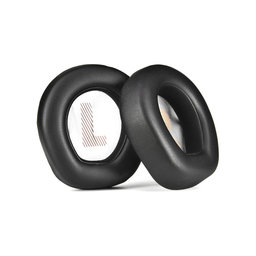 Náhradní Náušníky pro JBL Quantum Q200, Q300, Paměťová pěna + PU kůže, Černé, 1 pár