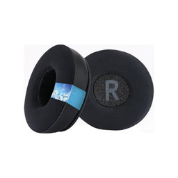 Náhradní Náušníky pro JBL JR300, T450BT, T500BT, T600, Paměťová pěna + Kůže + Textil, Černé, Chladivý gel, 1 pár