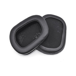 Náhradní Náušníky pro Logitech G633 Artemis, G933 Artemis, Paměťová pěna + PU kůže, Černé, 1 pár
