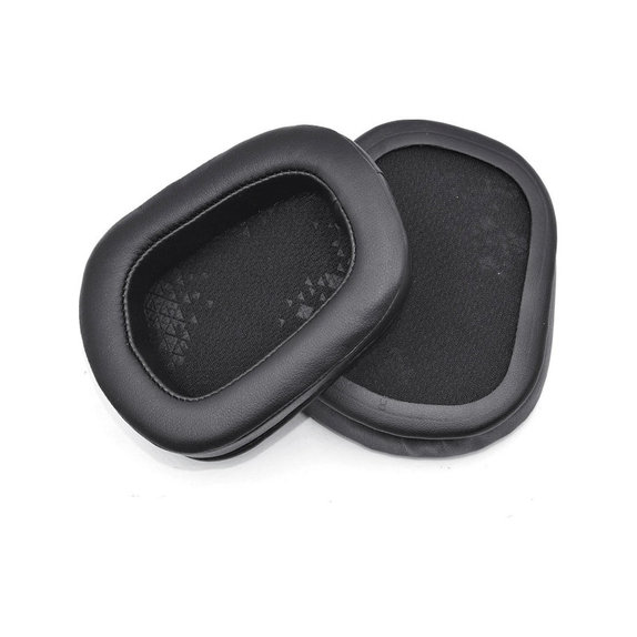 Náhradní Náušníky pro Logitech G633 Artemis, G933 Artemis, Paměťová pěna + PU kůže, Černé, 1 pár