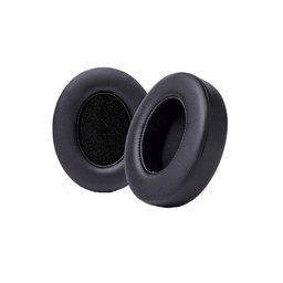 Náhradní Náušníky pro Beats Studio 2, 3, Paměťová pěna + Kůže, Černé, 1 pár