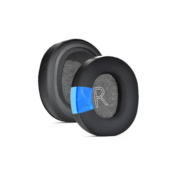 Náhradní Náušníky pro Microsoft Xbox Series, Paměťová pěna + PU kůže + Textil, Černé, Chladivý gel, 1 pár