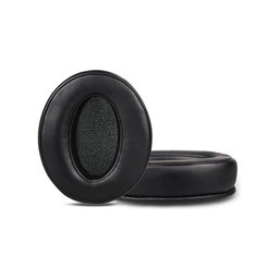 Náhradní Náušníky pro Sennheiser HD4.50, HD450, Paměťová pěna + Kůže, Černé, 1 pár