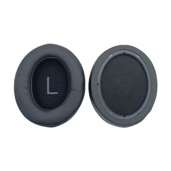 Náhradní Náušníky pro Sennheiser Momentum 3.0, Paměťová pěna + Kůže, Černé, 1 pár