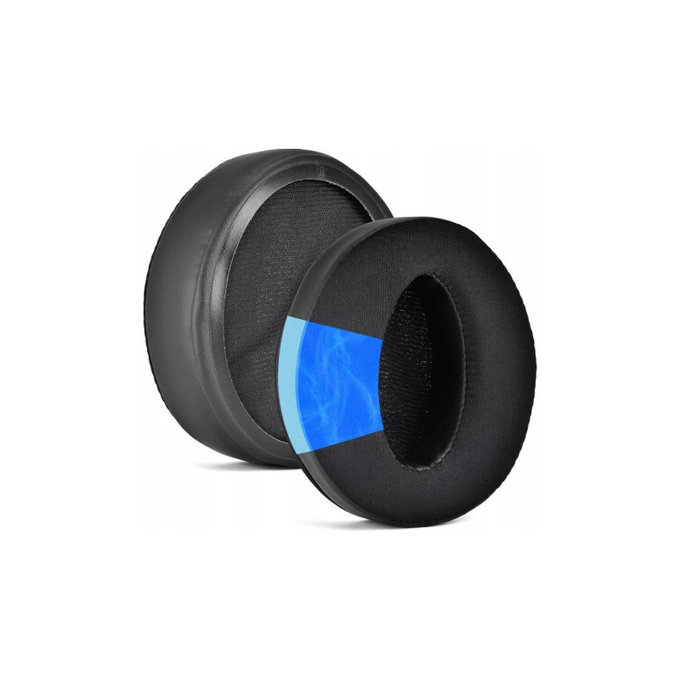 Náhradní Náušníky pro Sennheiser HD4.50, Paměťová pěna + Textil + Kůže, Černé, Chladivý gel, 1 pár