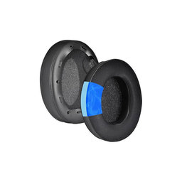 Náhradní Náušníky pro Sony WH-1000XM4, Paměťová pěna + Textil + Kůže, Černé, Chladivý gel, 1 pár