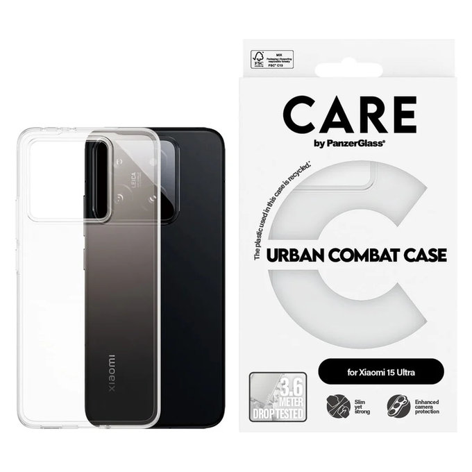 Pouzdro Urban Combat pro Xiaomi 15 Ultra, Transparentní, PanzerGlass