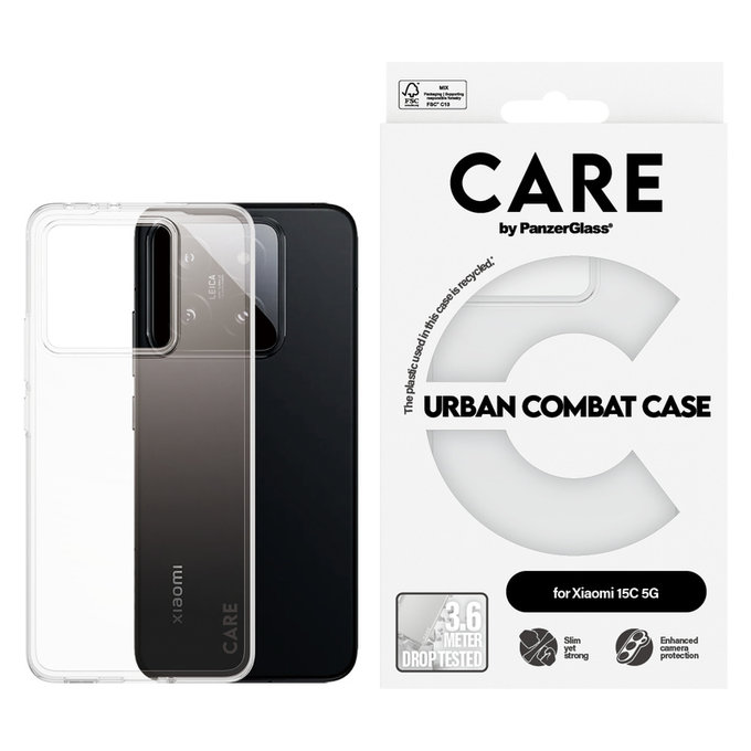Pouzdro Urban Combat pro Xiaomi 15C 5G, Transparentní, PanzerGlass
