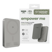 Bezdrátová PowerBank 10000 mAh, 20 W, kompatibilní s MagSafe, Qi2/USB-C, titánová, empower