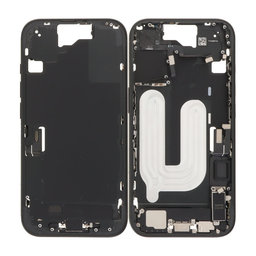 Apple iPhone 16 - Střední Rám + Tlačítka Zapnutí, Hlasitosti a Kamery (Black)