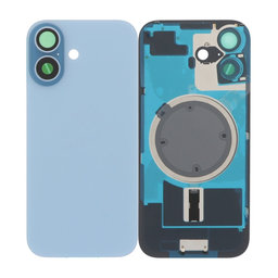 Apple iPhone 17 - Sklo Zadního Housingu + Sklíčko Kamery + Kovová Destička + Magsafe Magnet (Mist Blue)