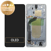 Samsung Galaxy S25 Edge - LCD Displej + Dotykové Sklo + Rám (Titanium Silver) - GH82-37224A Genuine Service Pack