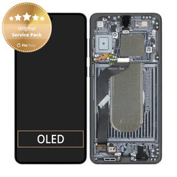 Samsung Galaxy S25 Edge - LCD Displej + Dotykové Sklo + Rám (Titanium Jetblack) - GH82-37224C Genuine Service Pack