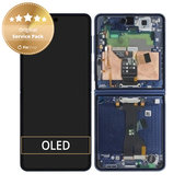 Samsung Galaxy Z Flip 7 F766B - LCD Displej + Dotykové Sklo + Rám (Blue Shadow) - GH82-37581A Genuine Service Pack