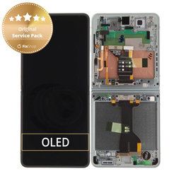 Samsung Galaxy Z Flip 7 F766B - LCD Displej + Dotykové Sklo + Rám (Mint) - GH82-37581E Genuine Service Pack