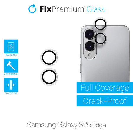 FixPremium Glass - Tvrzené Sklo Zadní Kamery bez Rámu pro Samsung S25 Edge