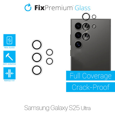FixPremium Glass - Tvrzené Sklo Zadní Kamery bez Rámu pro Samsung S25 Ultra