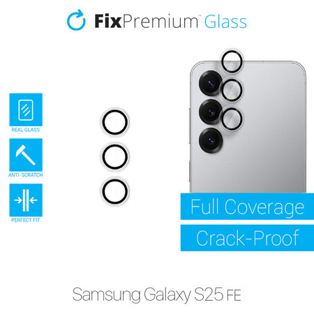 FixPremium Glass - Tvrzené Sklo Zadní Kamery bez Rámu pro Samsung S25 FE