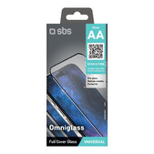 Univerzální tvrzené sklo Omniglass AA, Černá, SBS