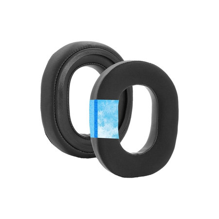 Náhradní Náušníky pro Razer Blackshark V3, V3X, Paměťová pěna + Textil + PU kůže, Černé, Chladicí Gel, 1 pár