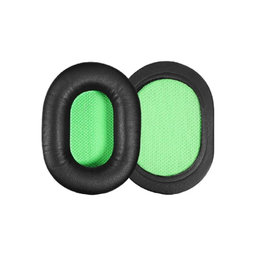 Náhradní Náušníky pro Razer Barracuda X, Paměťová pěna + PU kůže, Černé, 1 pár