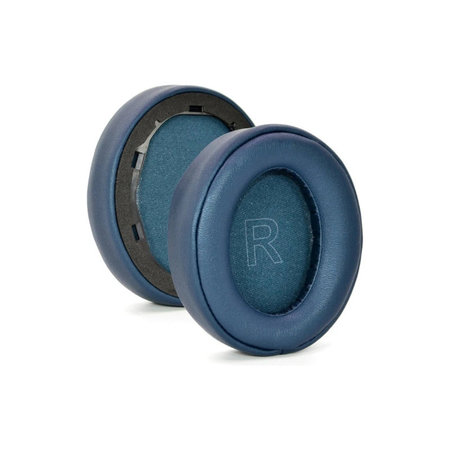 Náhradní Náušníky pro Anker Soundcore Life Q30, Q35, Paměťová pěna + PU kůže, Modré (Prošívané), 1 pár