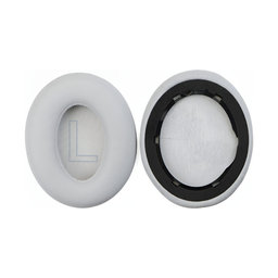 Náhradní Náušníky pro Anker Soundcore Life Q20, Paměťová pěna + PU kůže, Šedé, 1 pár