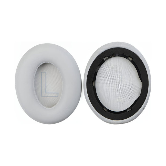 Náhradní Náušníky pro Anker Soundcore Life Q20, Paměťová pěna + PU kůže, Šedé, 1 pár