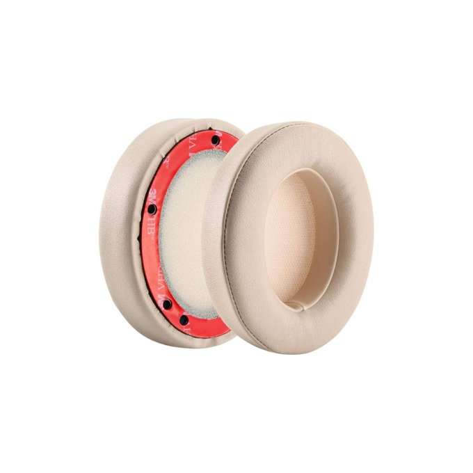 Náhradní Náušníky pro Beats Studio 2.0 a 3.0, Paměťová pěna + PU kůže, Béžové, 1 pár